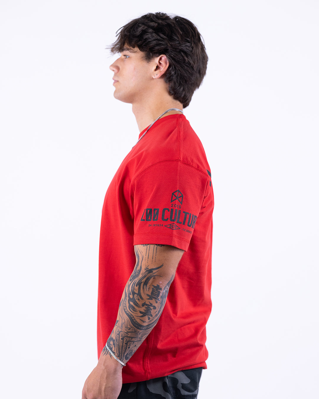 Rawgear Oversized Heavyweight Tee - Red/Black